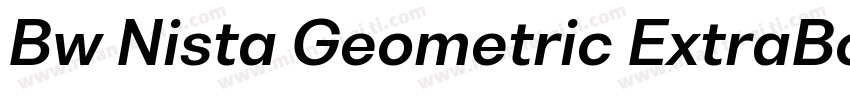 Bw Nista Geometric ExtraBold字体转换